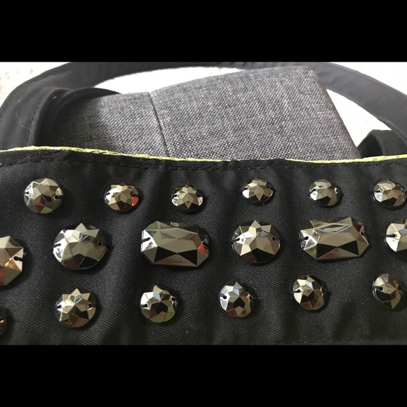 Beautiful Lime Green Studded Tote - Picture 9 of 13